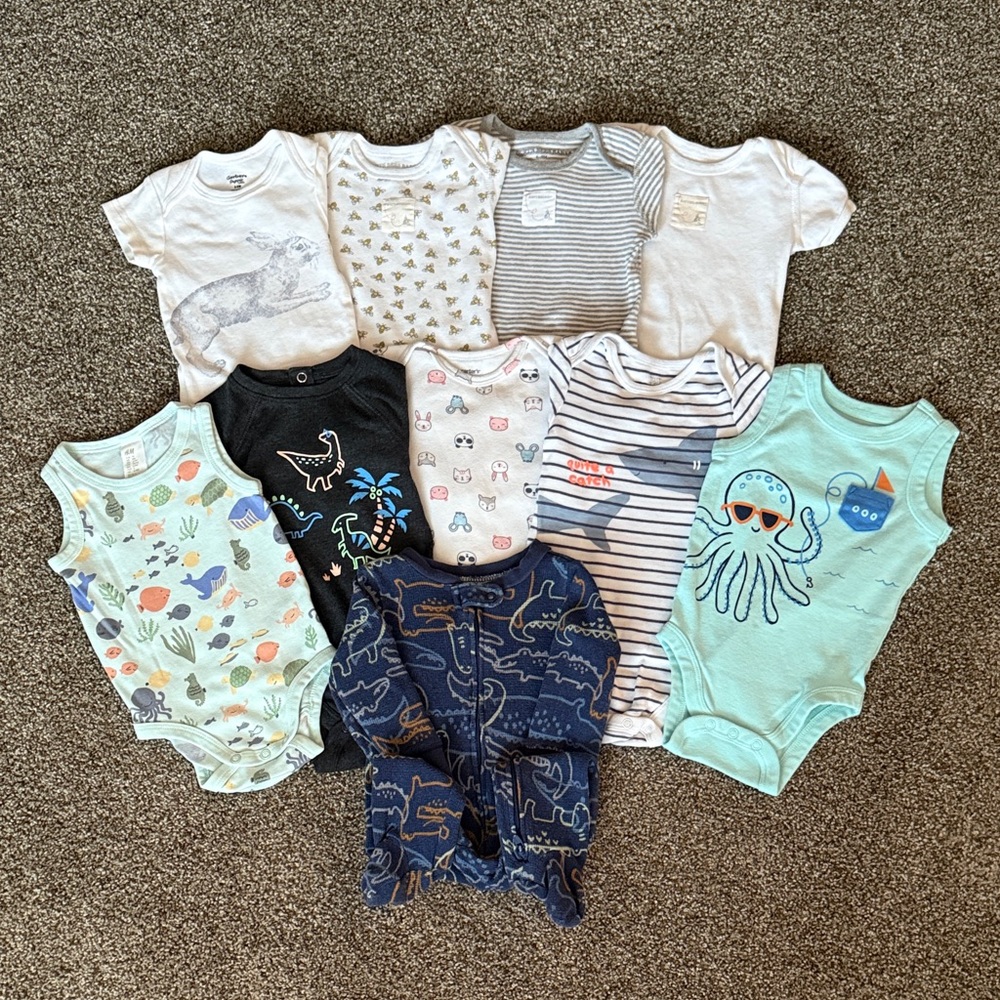 Baby Onesie Set with Fun Prints **will sell separately - make offer**